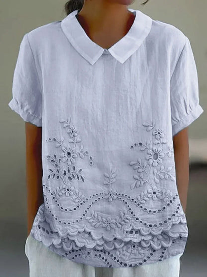 Jacinta | Floral Collared Top
