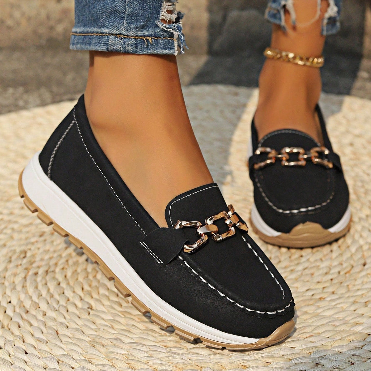 Thelma - Orthopedic Flat Buckle Loafers