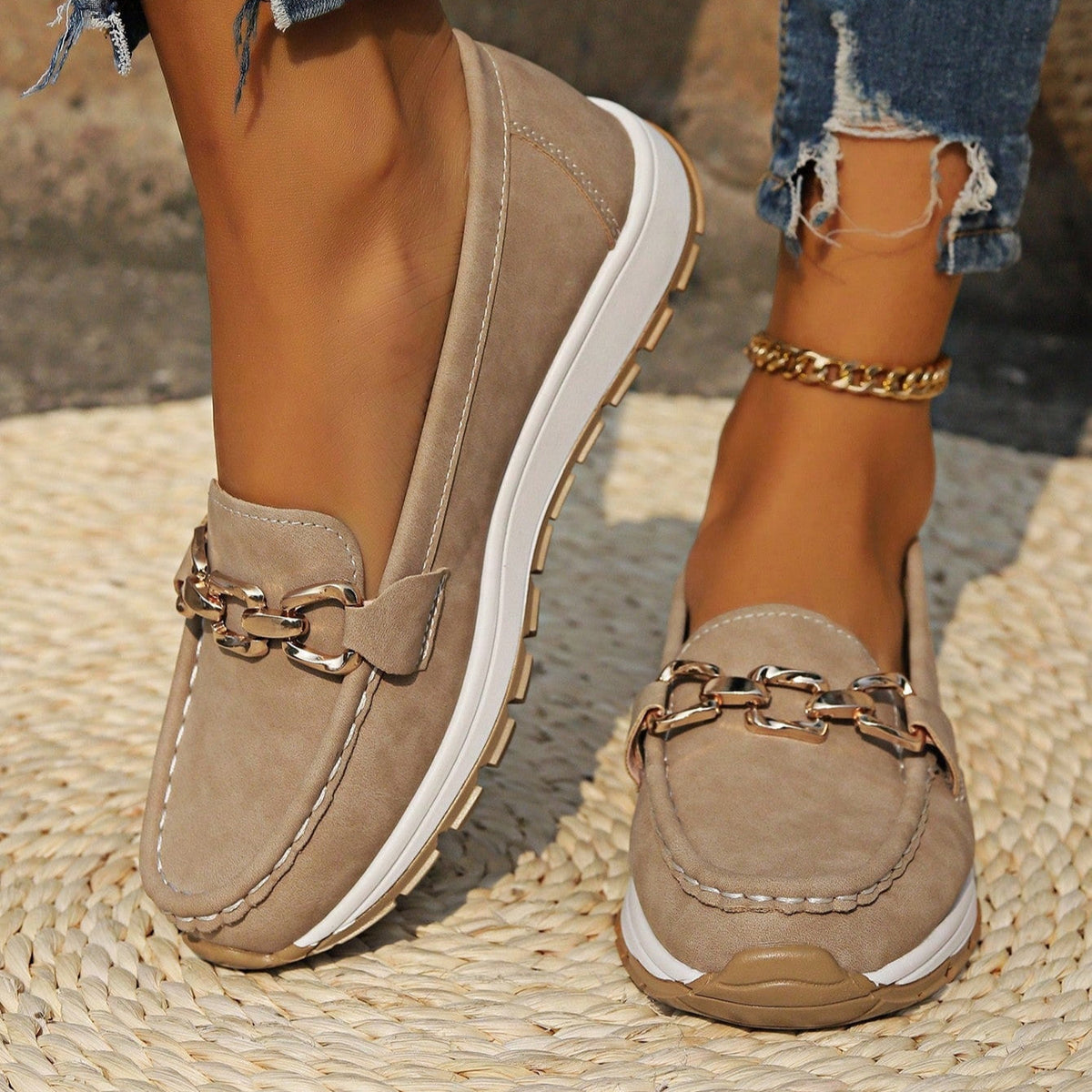 Thelma - Orthopedic Flat Buckle Loafers