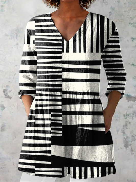Imogen | Long Blouse with V-Neck