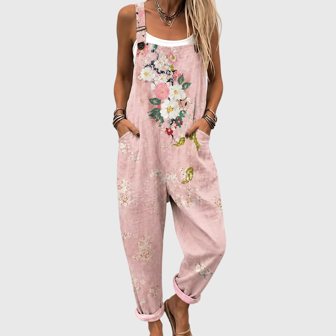 Leonie | Pink Floral Overall