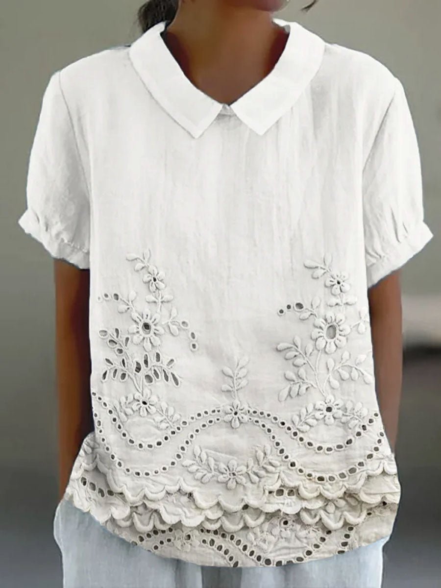 Jacinta | Floral Collared Top