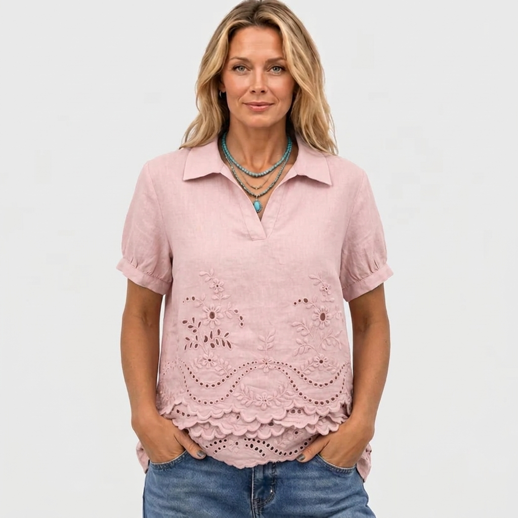 Jacinta | Floral Collared Top
