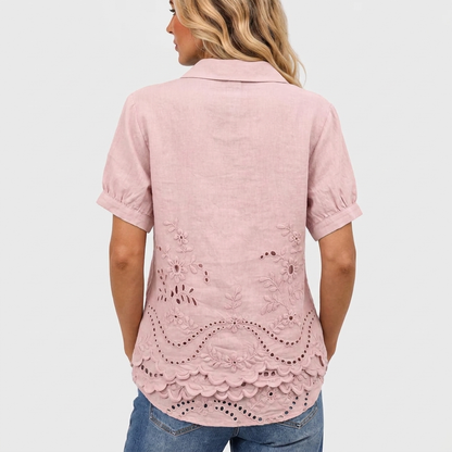 Jacinta | Floral Collared Top