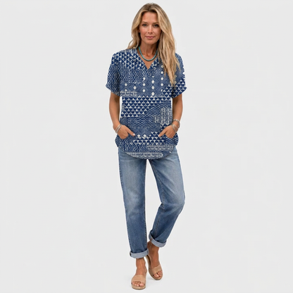 Joylene | Boho Collared Top
