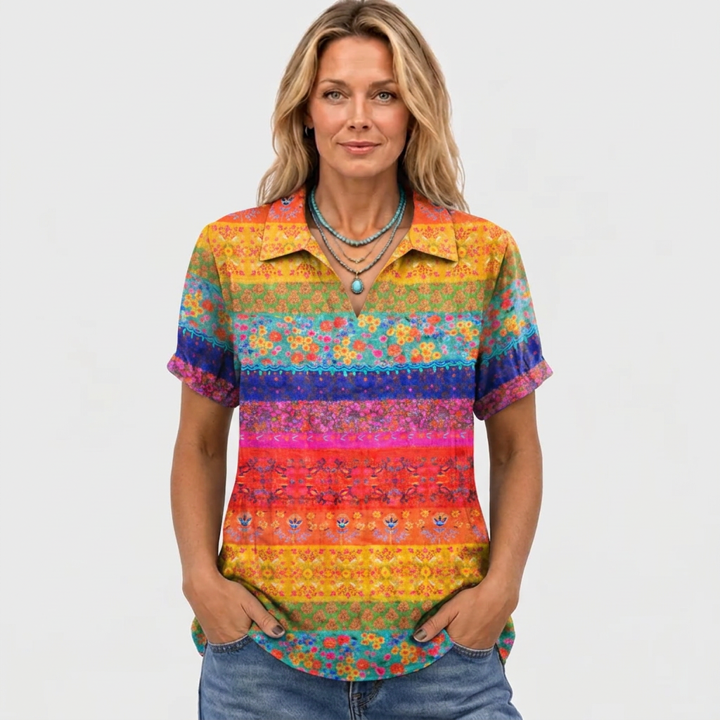 Ngaire | Floral Collared Top
