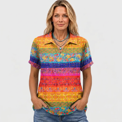 Ngaire | Floral Collared Top