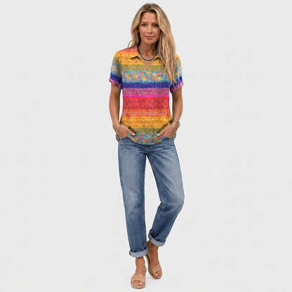 Ngaire | Floral Collared Top