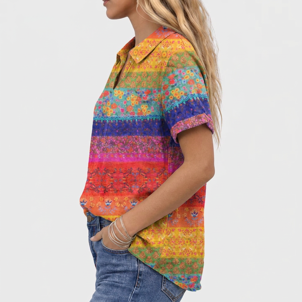 Ngaire | Floral Collared Top