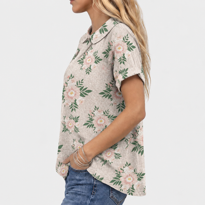 Olga | Botanical Collared Top