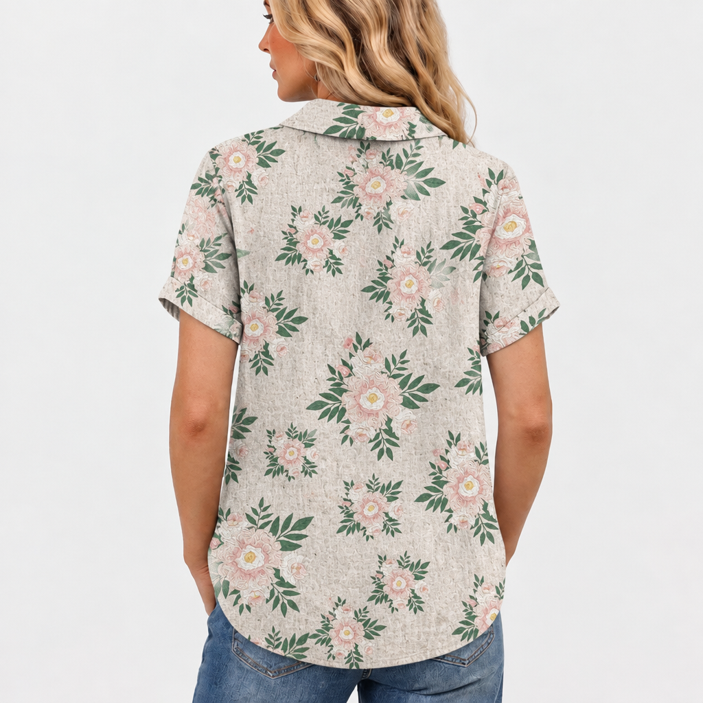 Olga | Botanical Collared Top