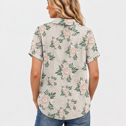Olga | Botanical Collared Top