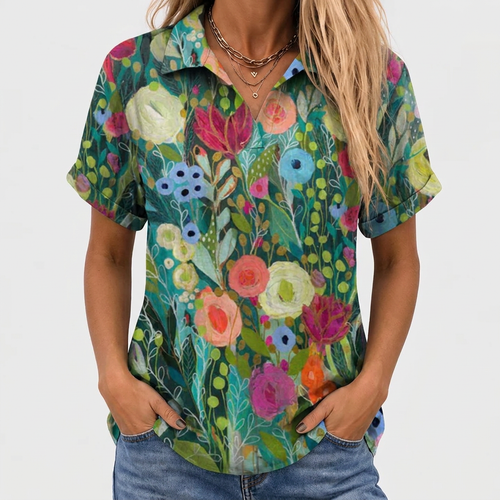 Nerolie | Floral Collared Top