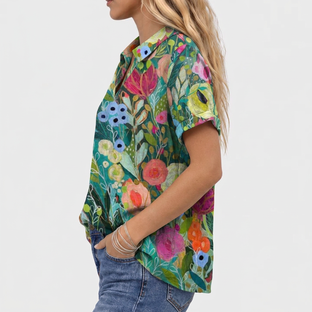 Nerolie | Floral Collared Top