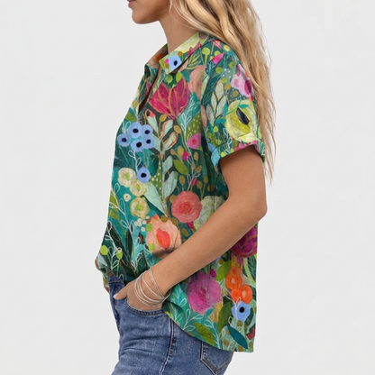Nerolie | Floral Collared Top