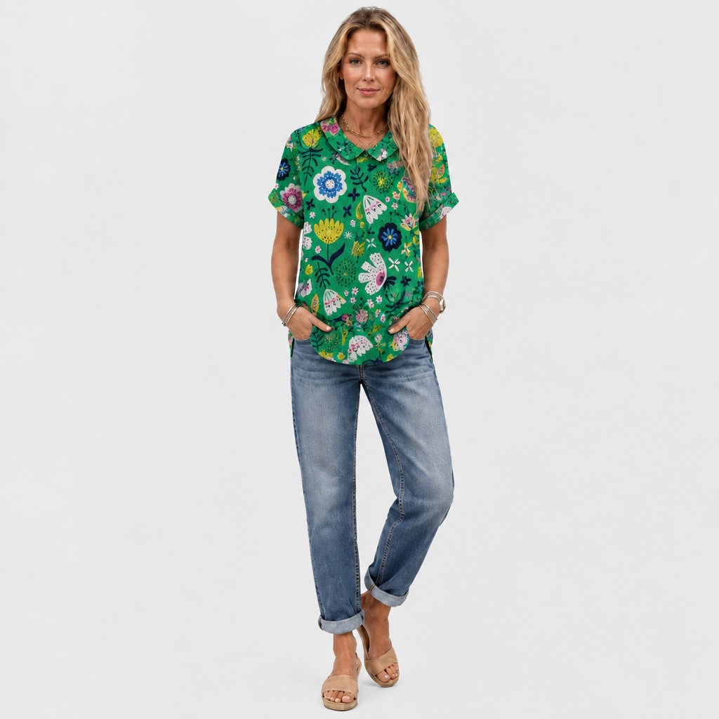 Nesta | Garden Collared Top