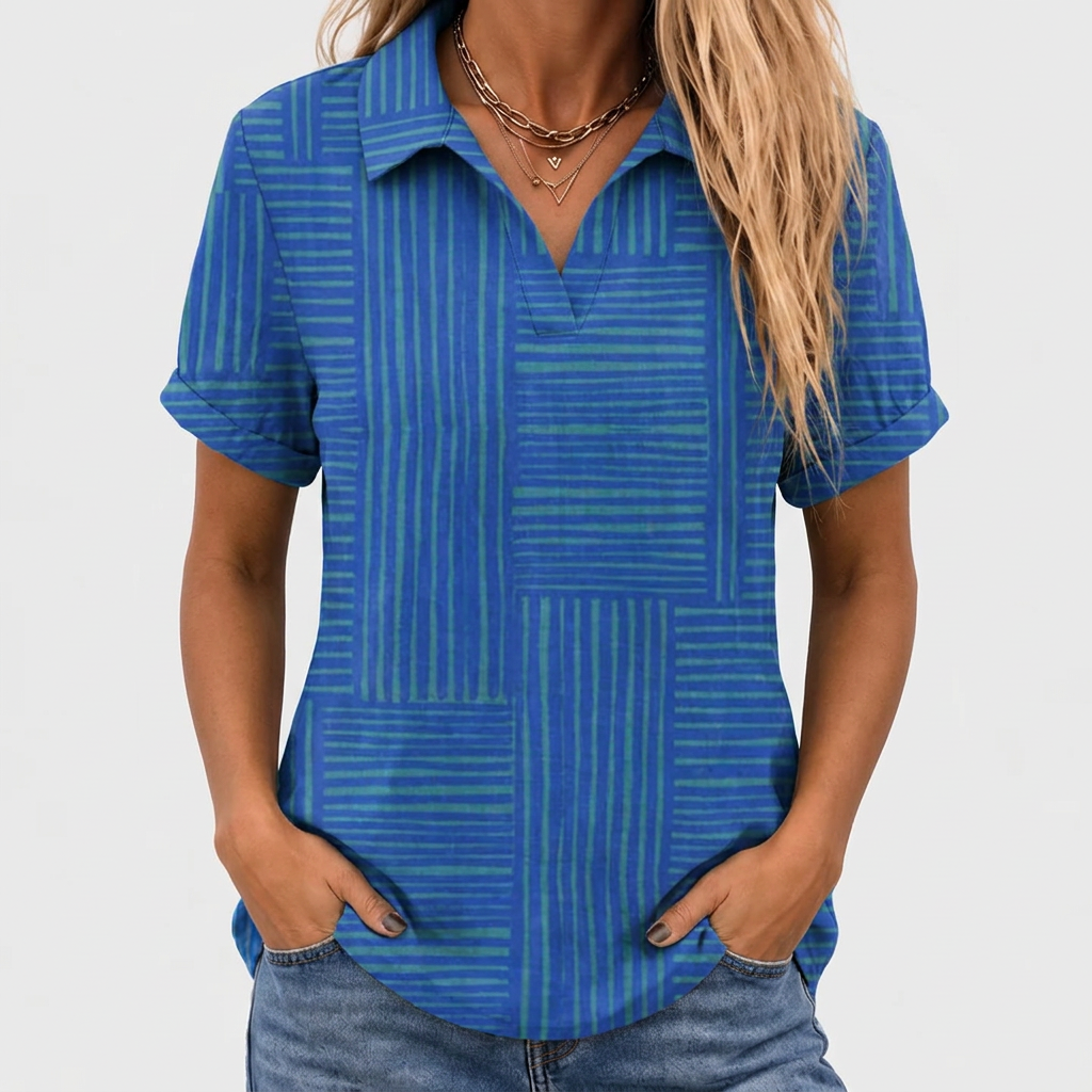 Verity | Geometric Collared Top