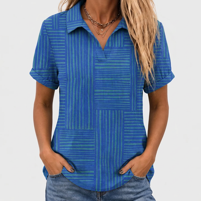 Verity | Geometric Collared Top