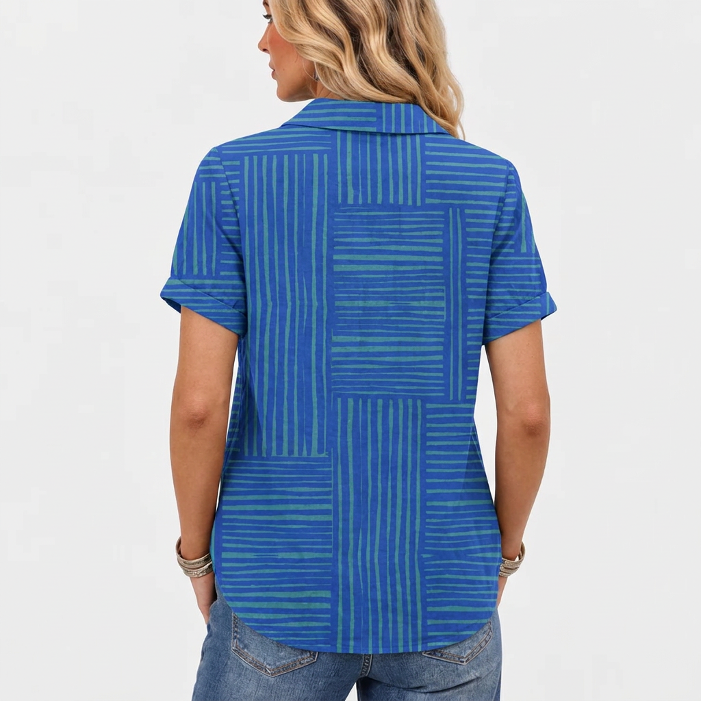 Verity | Geometric Collared Top