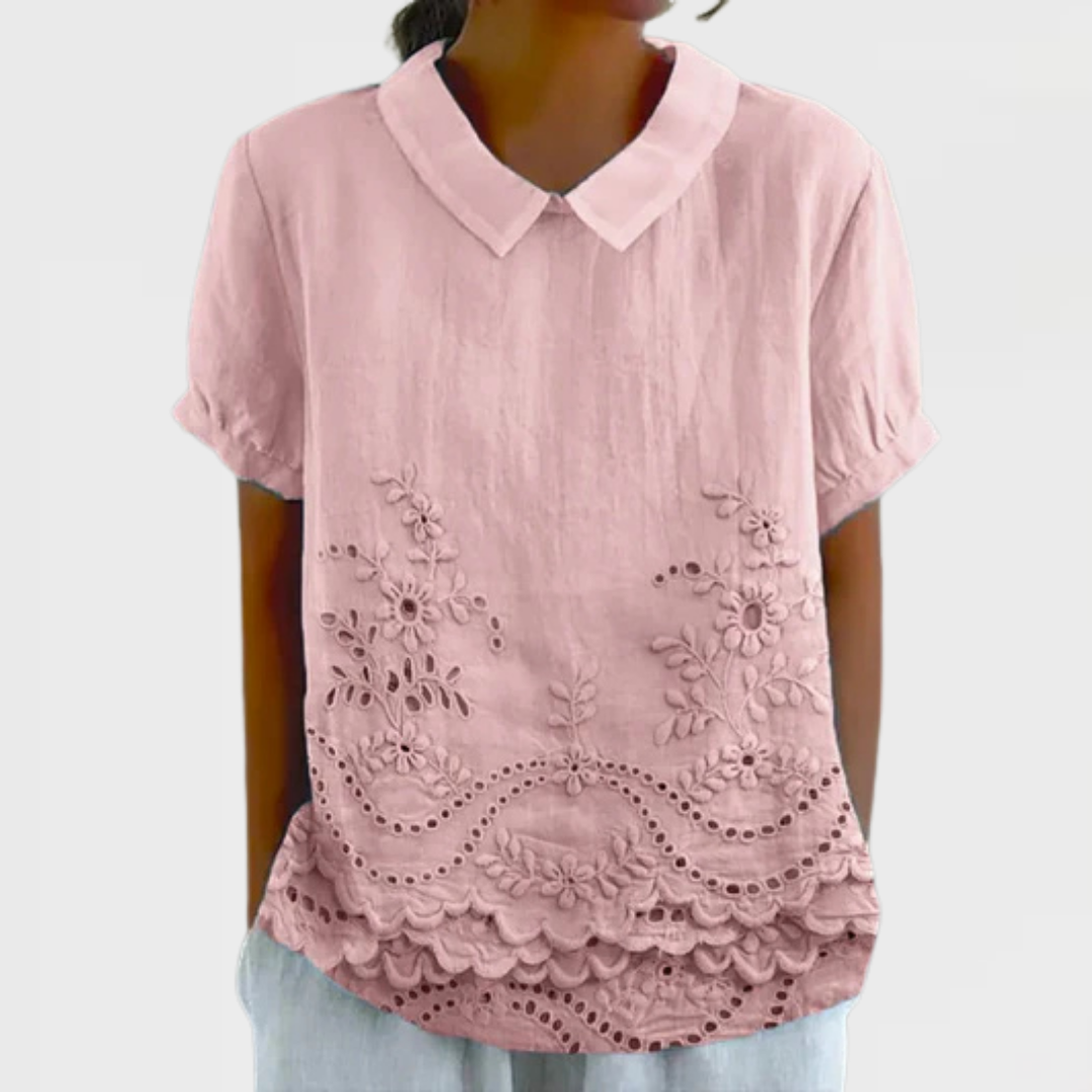 Jacinta | Floral Collared Top