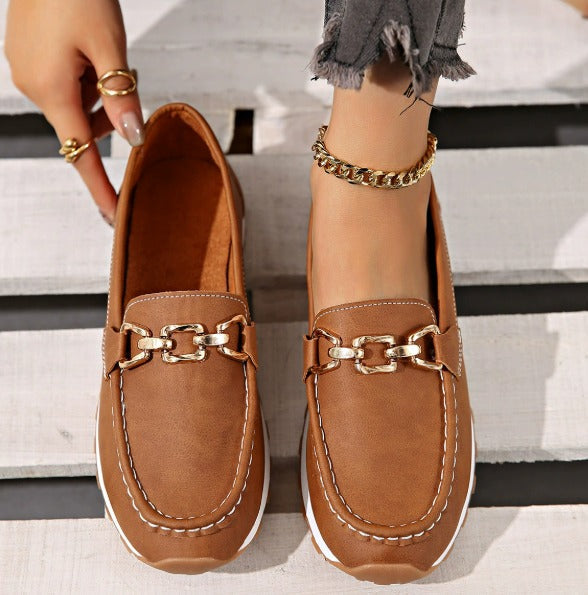 Thelma - Orthopedic Flat Buckle Loafers