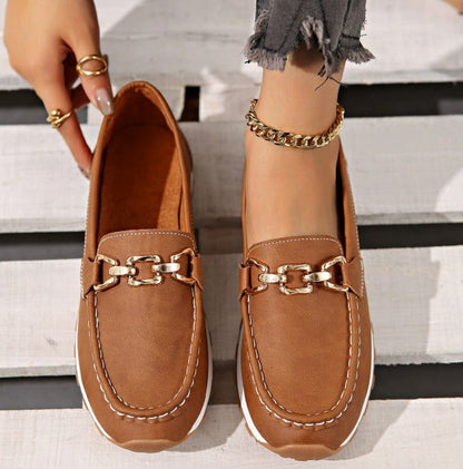 Thelma - Orthopedic Flat Buckle Loafers