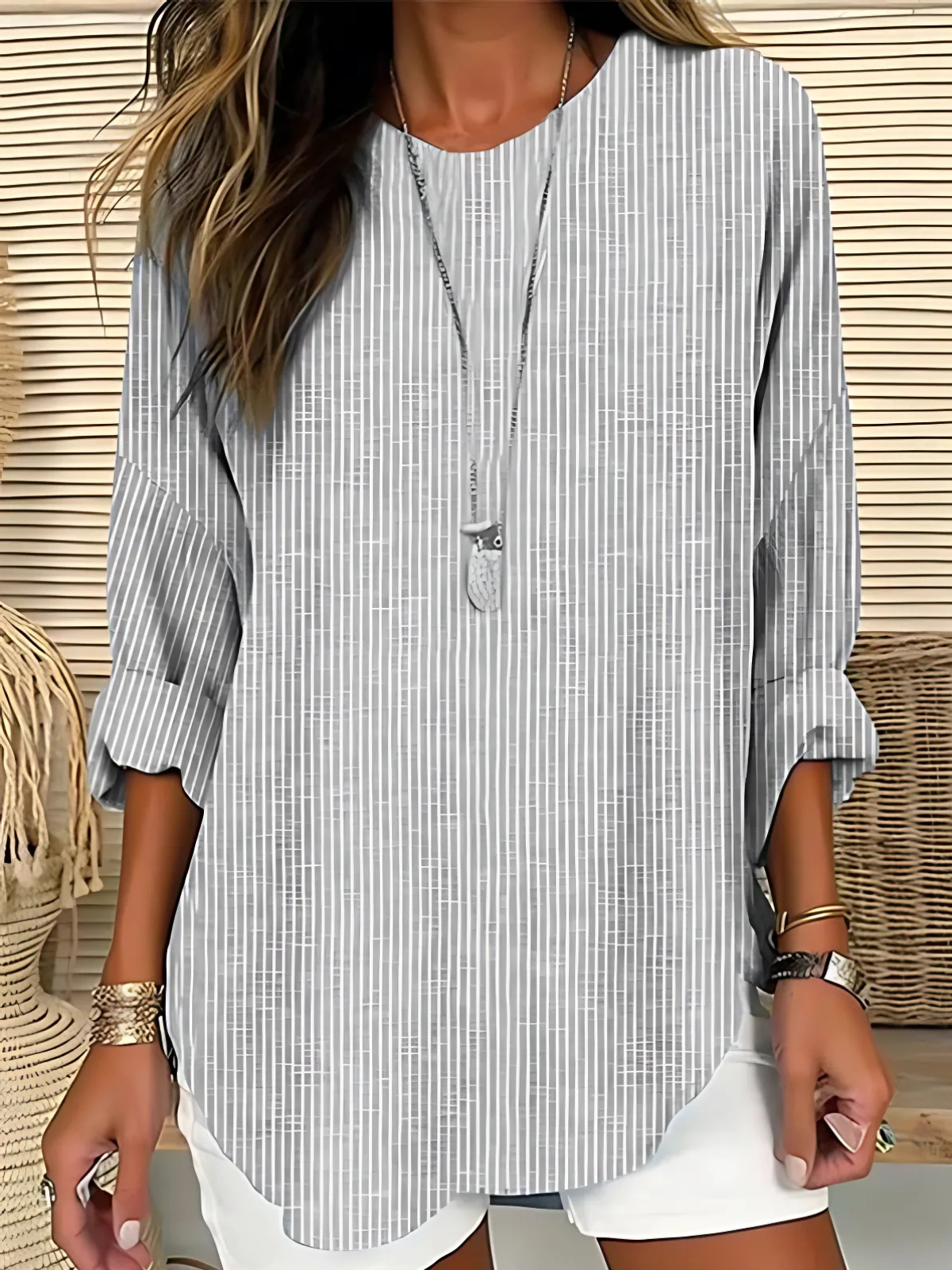 Beryl | Trendy Striped Blouse