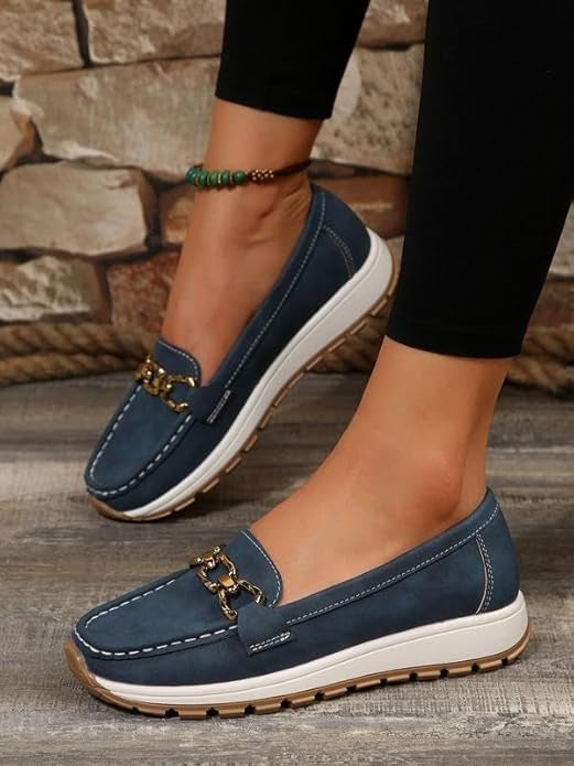 Thelma - Orthopedic Flat Buckle Loafers
