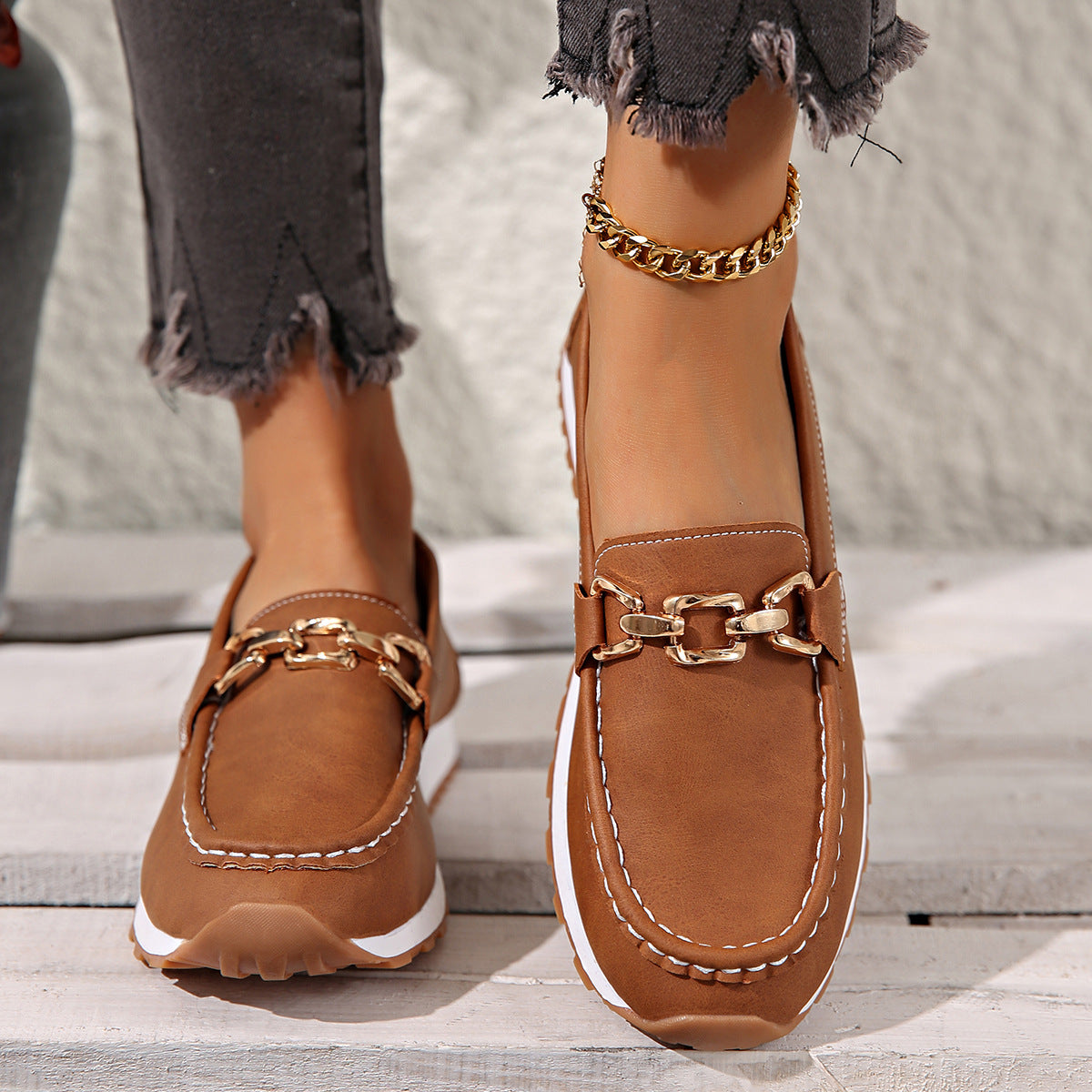 Thelma - Orthopedic Flat Buckle Loafers