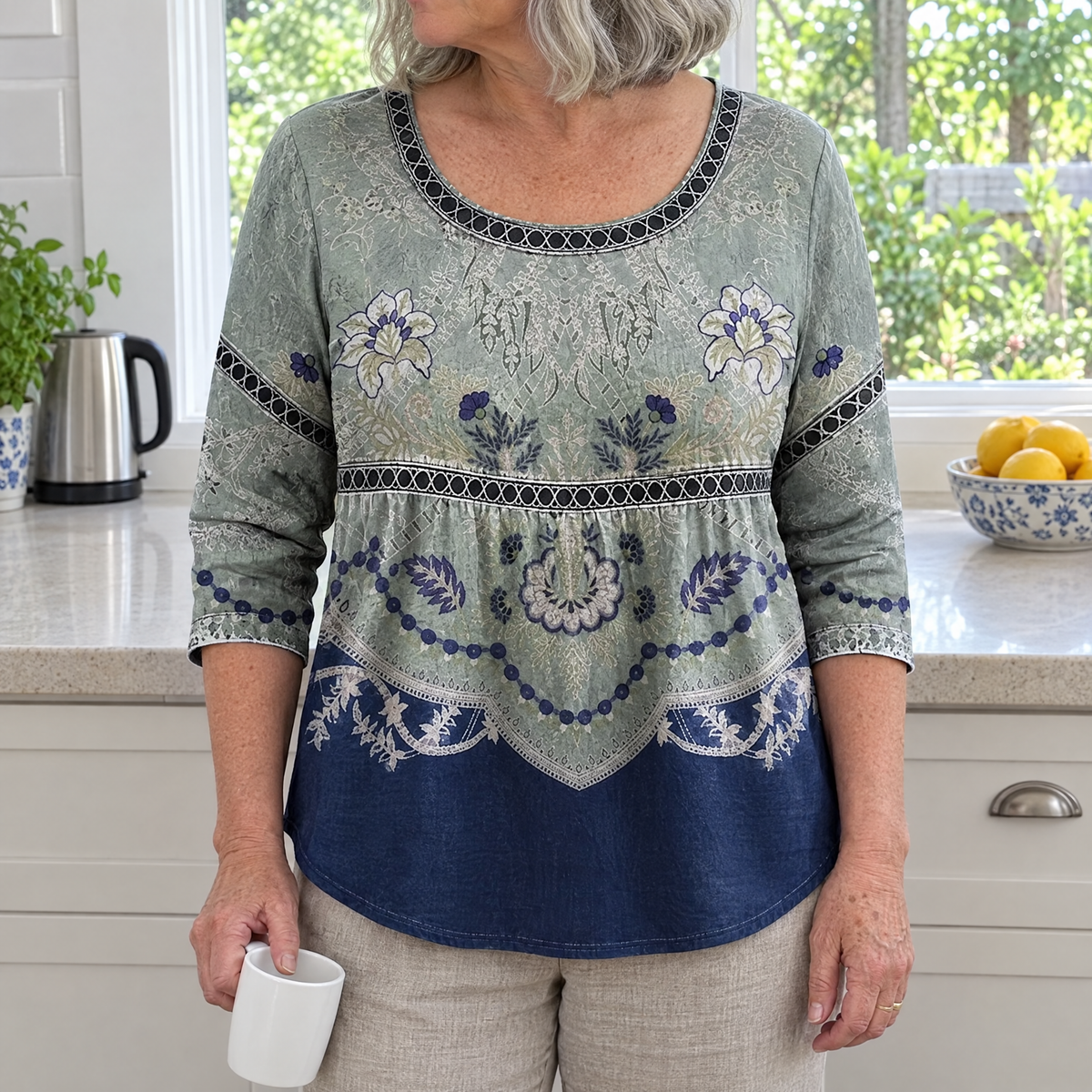Marlene | Vintage Floral Print Blouse