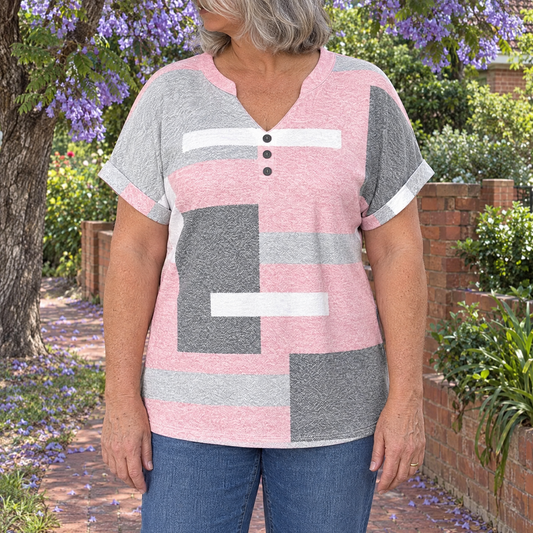 Sadie | Casual Color Block Blouse