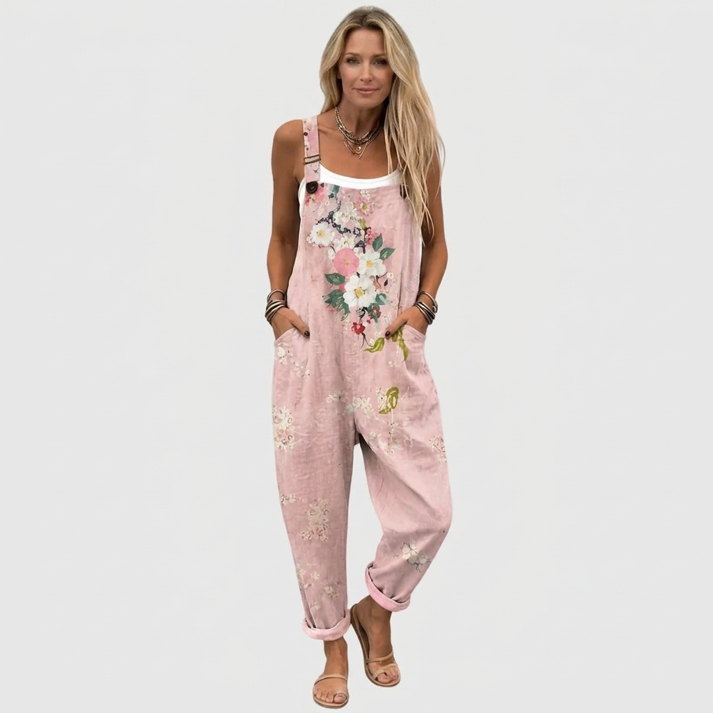 Leonie | Pink Floral Overall