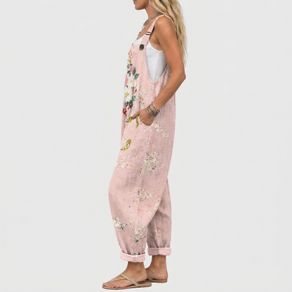Leonie | Pink Floral Overall