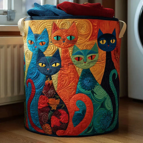Gemma | Jewel Tone Cat Club Laundry Basket