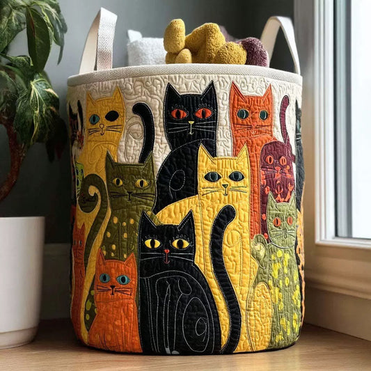 Tilly | Folk Art Cat Laundry Basket