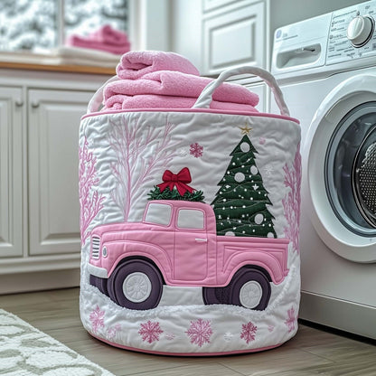Penny | Pink Christmas Pickup Laundry Basket
