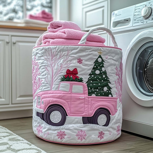 Penny | Pink Christmas Pickup Laundry Basket