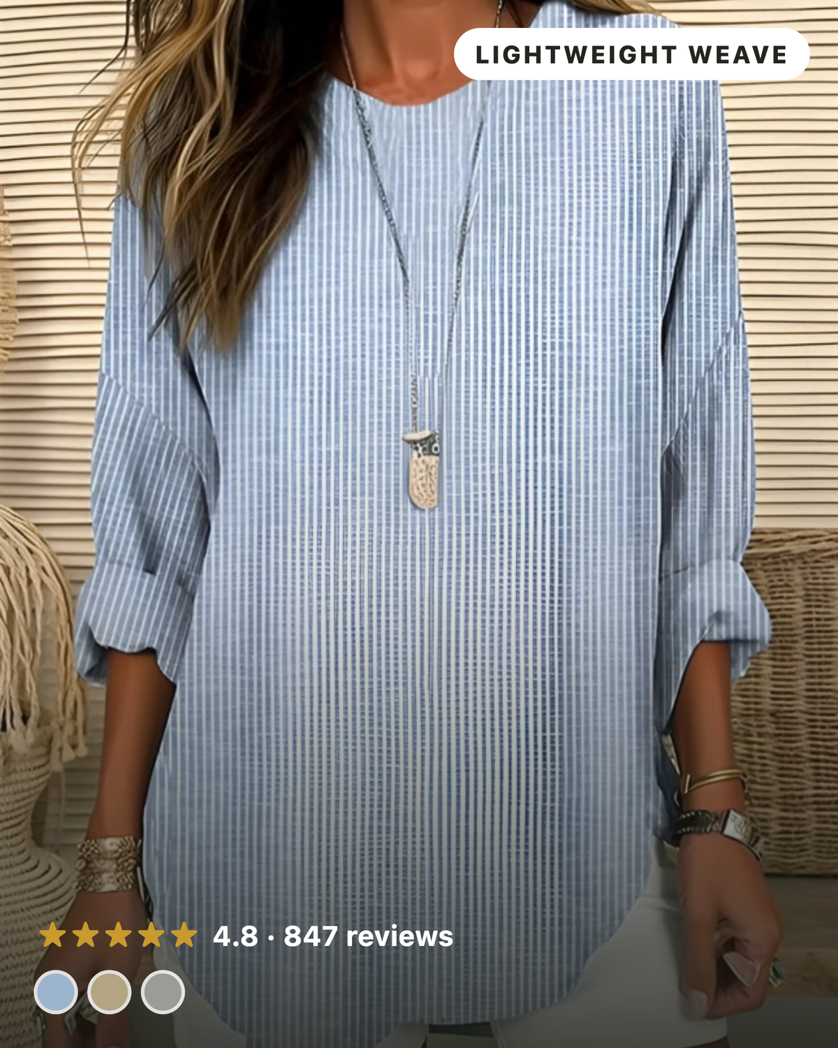 Beryl | Trendy Striped Blouse