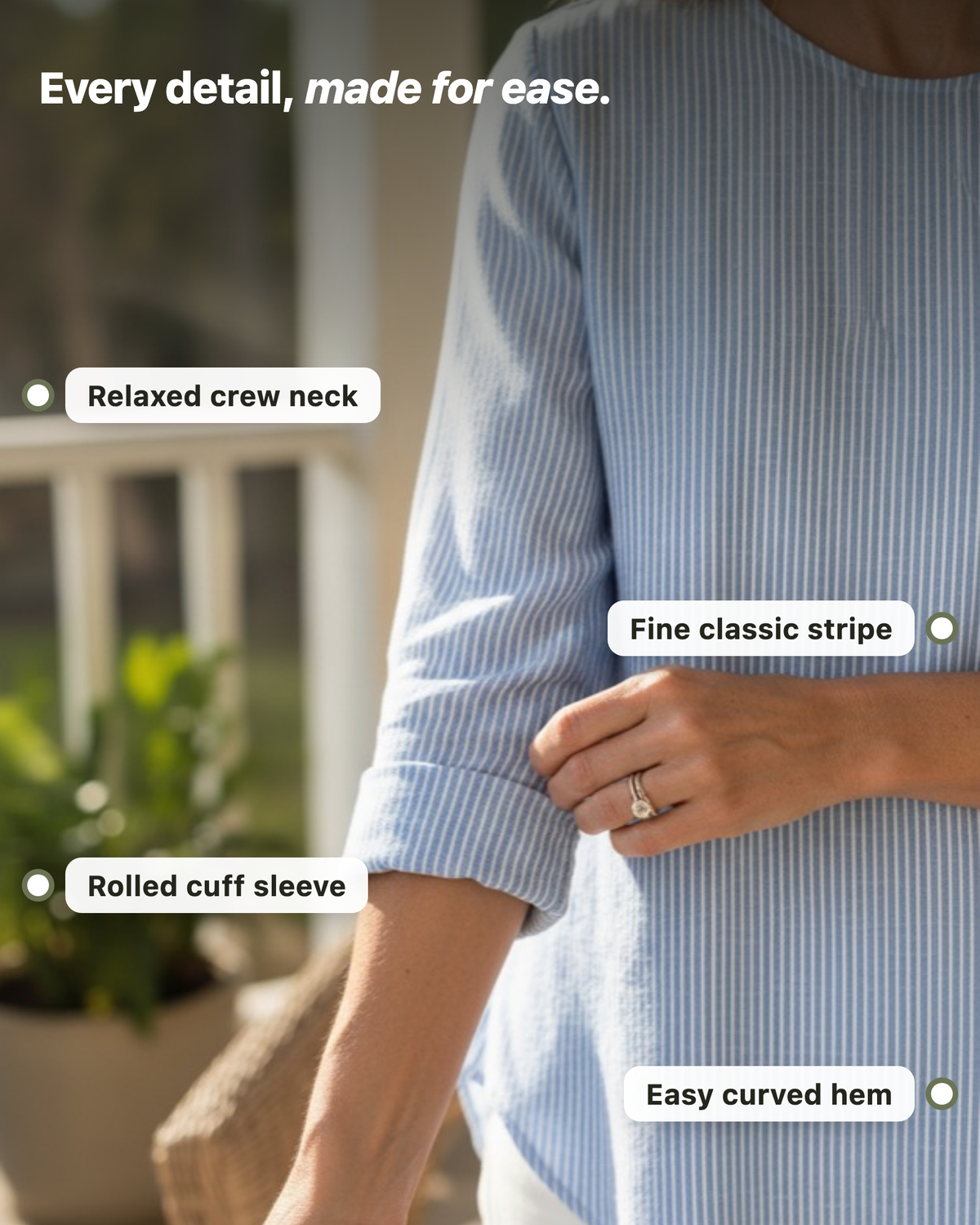 Beryl | Trendy Striped Blouse