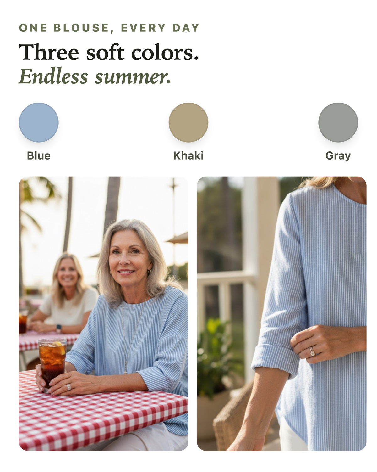 Beryl | Trendy Striped Blouse