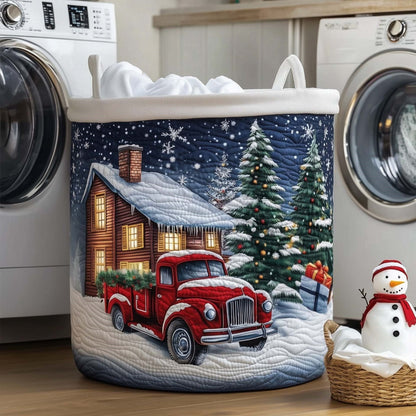 Flurry | Snowy Lodge Pickup Laundry Basket