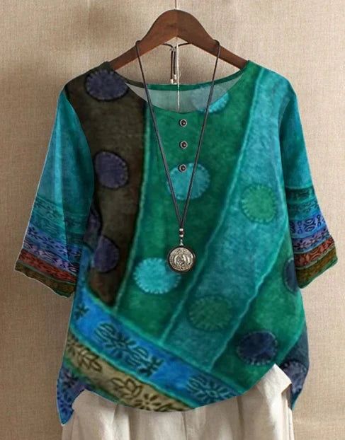 Zelda | Elegant Harmony Top – Blue